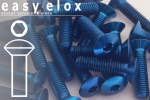 Alu Schrauben | Blau | M6 | ~DIN 964 | LinsenSenkkopf | CNC