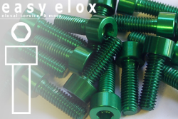 Aluminium Bolts | Green | M3 | DIN 912 | Cap Head | CNC M3x20