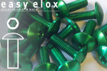 Aluminium Bolts | Green | M5 | ~ISO 7380 | Button Head | CNC M5x40