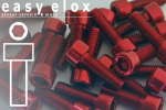 Aluminium Bolts | Red | M4 | DIN 912 | Cap Head M4x20
