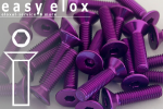 Aluminium Bolts | Purple | M4 | DIN 7991 | Countersunk M4x20