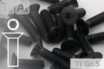 Titanium Bolts | Black | M5 | DIN 7991 | Gr.5 | Countersunk | Allen Key M5x15