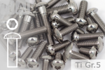 Titanium Bolts | Silver | M6 | ISO 7380 | Gr.5 | Button Head | Allen Key M6x15