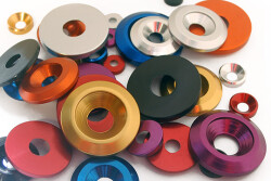 Alu | Rosetten für Senkkopfschrauben Silber M3 (8mm)