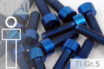 Titanschrauben | Blau | M5 | DIN 912 | Gr.5 | Zylinderkopf M5x30