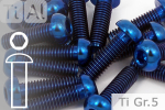Titanium Bolts | Blue | M3 | ISO 7380 | Gr.5 | Button Head M3x10