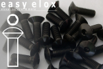 Aluminium Bolts | Black | M4 | ~DIN 964 | Raised Countersunk | CNC M4x50
