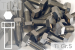Titanium Bolts | Silver | M10 | DIN 933 | Gr.5 | Hexagon M10x60