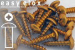Aluminium Bolts | Gold | M5 | ~DIN 7981 | Pan Head Tapping M5x30