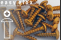Alu Blechschrauben | Gold | M6 | ~DIN 7981 | Kreuzschlitz | Linsenkopf M6x20