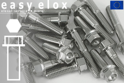Edelstahlschrauben | Silber | M5 | ~DIN 6921 | Sechskant mit Flansch