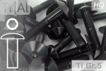 Titanium Bolts | Black | M8 | ~ISO 7380 | Gr.5 | Button Head