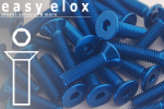 Alu Schrauben | Blau | M5 | ~DIN 7991 | Senkkopf M5x20
