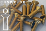 Aluminium Bolts | Gold | M5 | ~DIN 7991 | Countersunk M5x35